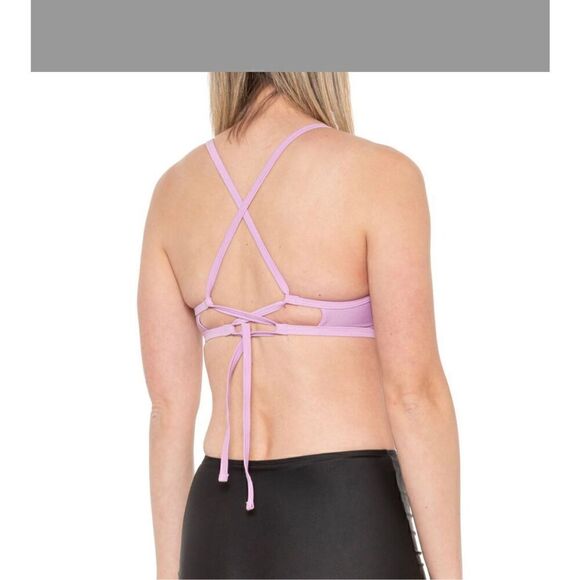 NWT Speedo Solid Tie-Back 500 Bikini Top - Picture 2 of 2